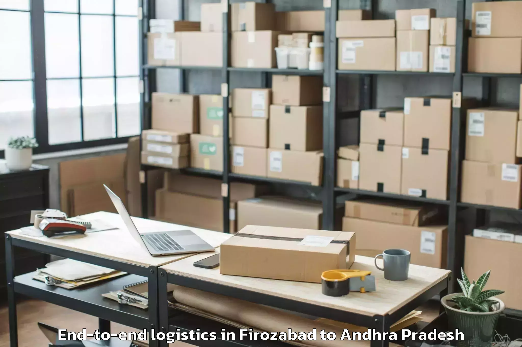 Leading Firozabad to Nadendla End To End Logistics Provider